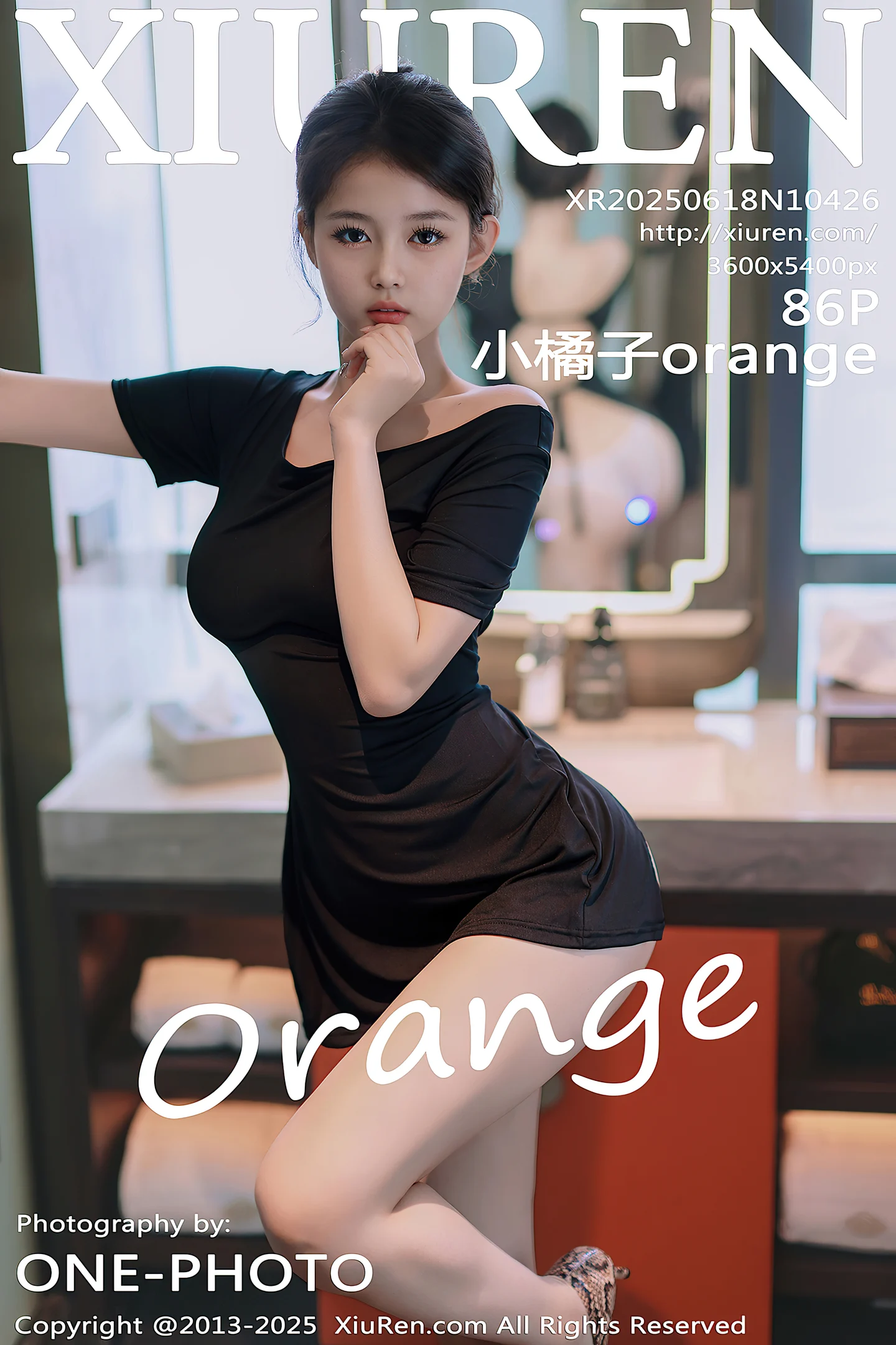 [XiuRen秀人网]No.10426_模特小橘子orange性感黑色连衣短裙露丁字裤秀曼妙身姿诱惑写真86P-秀人网 - XiuRen.Space